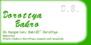 dorottya bakro business card